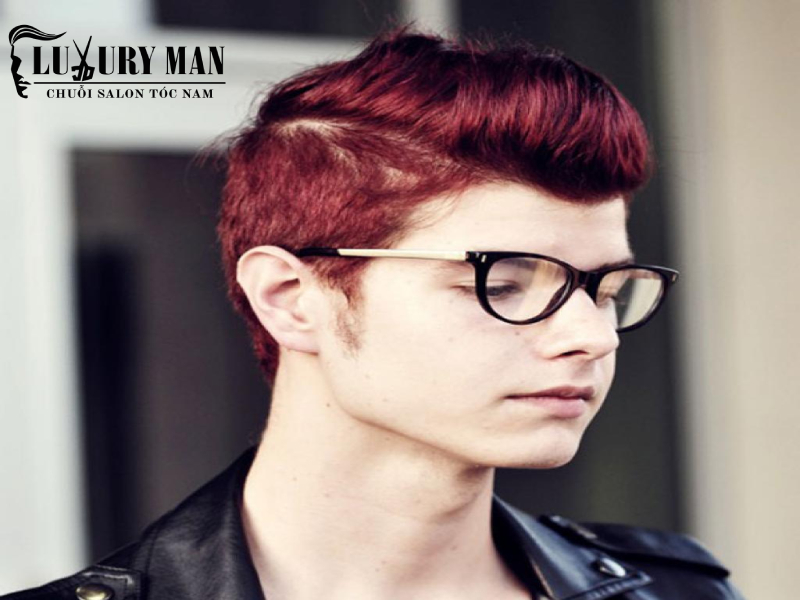 Nâu đỏ màu tóc đẹp không cần tẩy cho nam giới
